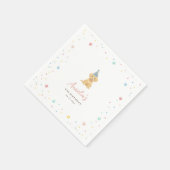 Süßer Hundegeburtstag Pink Serviette (Ecke)