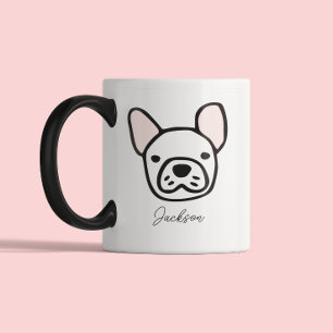 Süßer Hundeliebhaber Hundemama Hund Papa   Frenchi Zweifarbige Tasse