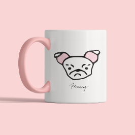 Süßer Hundeliebhaber Hundemama Hund Papa | Mops Zweifarbige Tasse