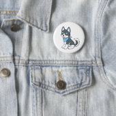 Süßer Husky-Welpe Button (Beispiel)