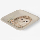 Süßer Igel Europäischer Garten Pappteller (Gewinkelt)