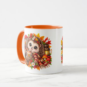 Süßer Igel Gemütlicher Herbst Teetasse Wald