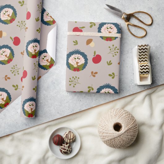 Süßer Igel Geschenkpapier (Kunsthandwerk)