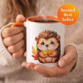 Süßer Igel Herbstlaub Tasse