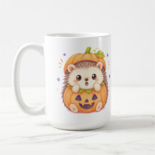 Süßer Igel im Kürbiskostüm Halloween-Illustration Kaffeetasse