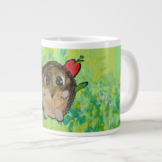 Süßer Igel Jumbo-Tasse (Vorderseite Rechts)