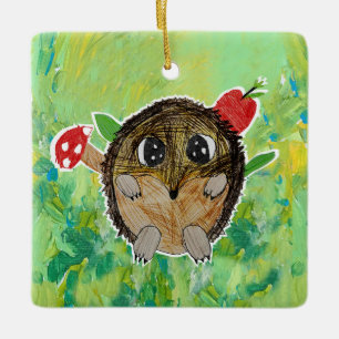 Süßer Igel Keramikornament