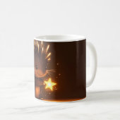 süßer Igel mit einem leuchtenden Stern Kaffeetasse (VorderseiteRechts)