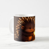 süßer Igel mit einem leuchtenden Stern Kaffeetasse (Vorderseite Links)