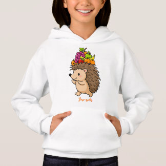 Süßer Igel mit frischem Obst Hoodie