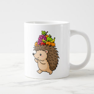 Süßer Igel mit frischem Obst Jumbo-Tasse