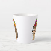 Süßer Igel mit frischem Obst Milchtasse (Vorderseite)
