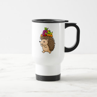 Süßer Igel mit frischem Obst Reisebecher