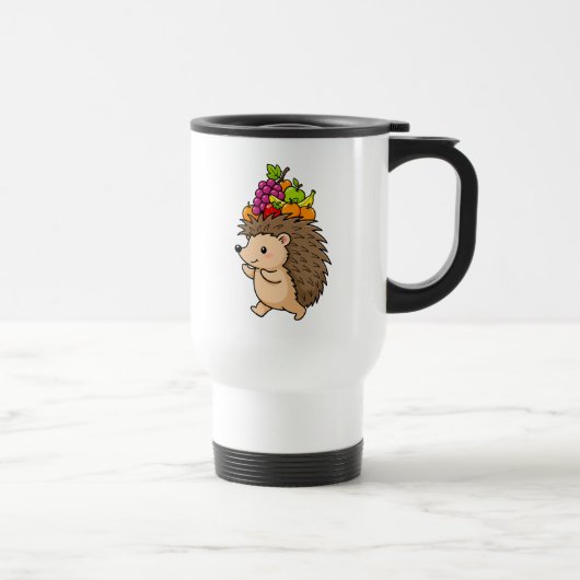 Süßer Igel mit frischem Obst Reisebecher (Rechts)
