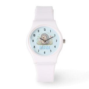 Süßer Igel mit Laterne Armbanduhr