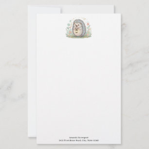 Süßer Igel mit Laterne Briefpapier
