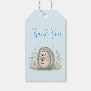 Süßer Igel mit Laterne Danke Geschenkanhänger