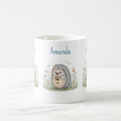 Süßer Igel mit Laterne Kaffeetasse (Mittel)