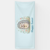 Süßer Igel mit Laterne Ostern Banner (Vertikal)