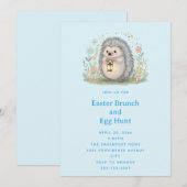 Süßer Igel mit Laterne Ostern Einladung (Vorne/Hinten)