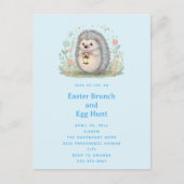 Süßer Igel mit Laterne Ostern Einladungspostkarte (Vorderseite)