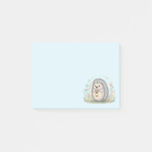 Süßer Igel mit Laterne Post-it Klebezettel