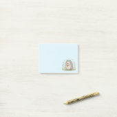 Süßer Igel mit Laterne Post-it Klebezettel (Auf Schreibtisch)