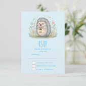 Süßer Igel mit Laterne RSVP Karte (Stehend Vorderseite)