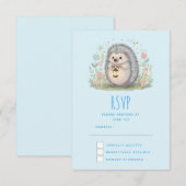 Süßer Igel mit Laterne RSVP Karte (Vorne/Hinten)