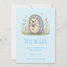 Süßer Igel mit Laterne Save The Date