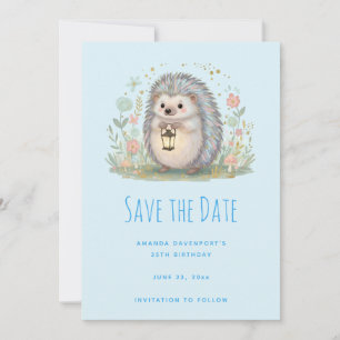Süßer Igel mit Laterne Save The Date