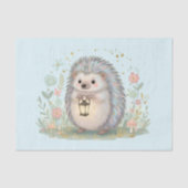Süßer Igel mit Laterne Seidenpapier (Vorderseite)