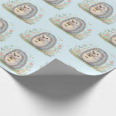 Süßer Igel mit Laternenmuster Geschenkpapier (Ecke)