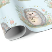 Süßer Igel mit Laternenmuster Geschenkpapier (Rolleneckpunkt)