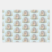 Süßer Igel mit Laternenmuster Geschenkpapier Set (Vorderseite 3)
