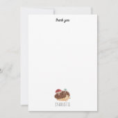 Süßer Igel Pilz Waldtier Kinder Dankeskarte (Vorderseite)