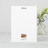 Süßer Igel Pilz Waldtier Kinder Dankeskarte (Stehend Vorderseite)