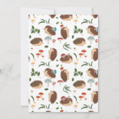 Süßer Igel Pilz Waldtier Kinder Dankeskarte (Rückseite)