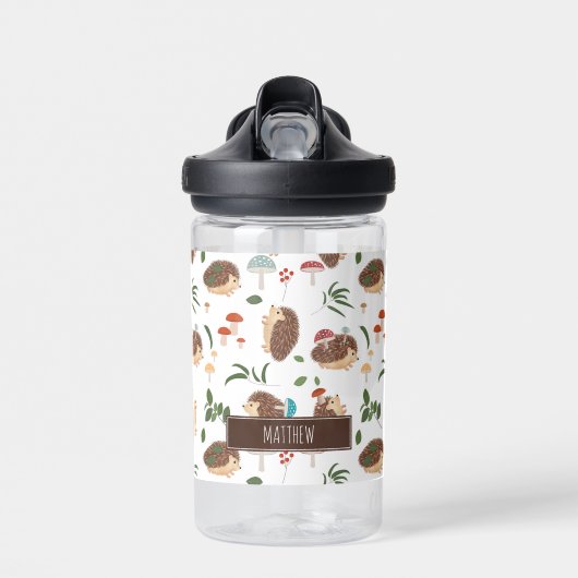 Süßer Igel Pilz Waldtier Kinder Trinkflasche (Vorne)