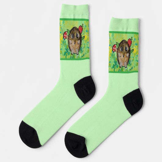 Süßer Igel Socken (Linkes Detail)