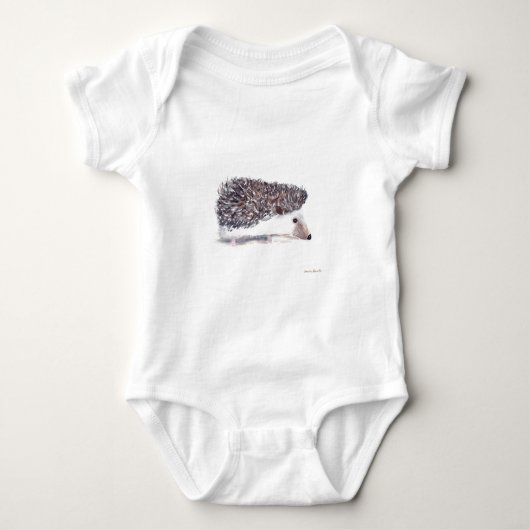 Süßer Igel Tier Wildnis Aquarell Baby Strampler (Vorderseite)