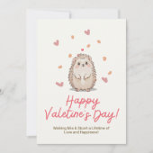 Süßer Igel Valentinstag Karte (Vorderseite)