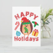 Süßer Igel Weihnachten Tier (Stehend Vorderseite)