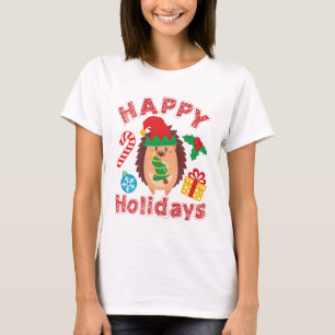 Süßer Igel Weihnachten Tier T-Shirt