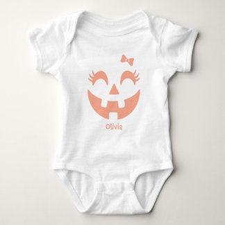 Süßer individueller Halloween-Kürbis-Jack O' Lante Baby Strampler