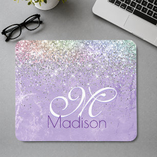 Süßer, irisierender lila-farbener falscher Glitter Mousepad