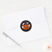 Süßer Jack O Lantern Hexen-Kürbis 🎃 Runder Aufkleber (Umschlag)