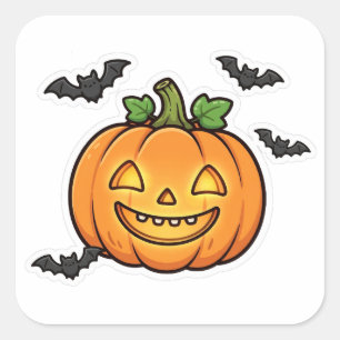 Süßer Jack O Lantern Kürbis Halloween Aufkleber