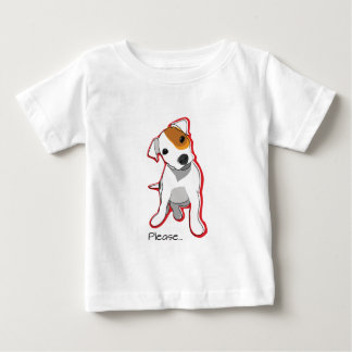 Süßer Jack Russell Puppie "bitte " Baby T-shirt