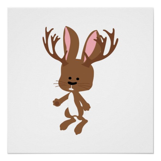 Süßer Jackalope Poster (Vorderseite)